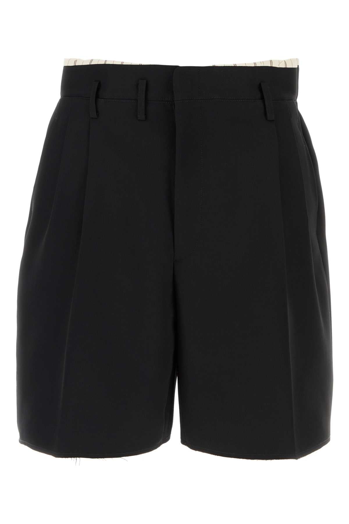 Maison Margiela Wool Bermudas — Black