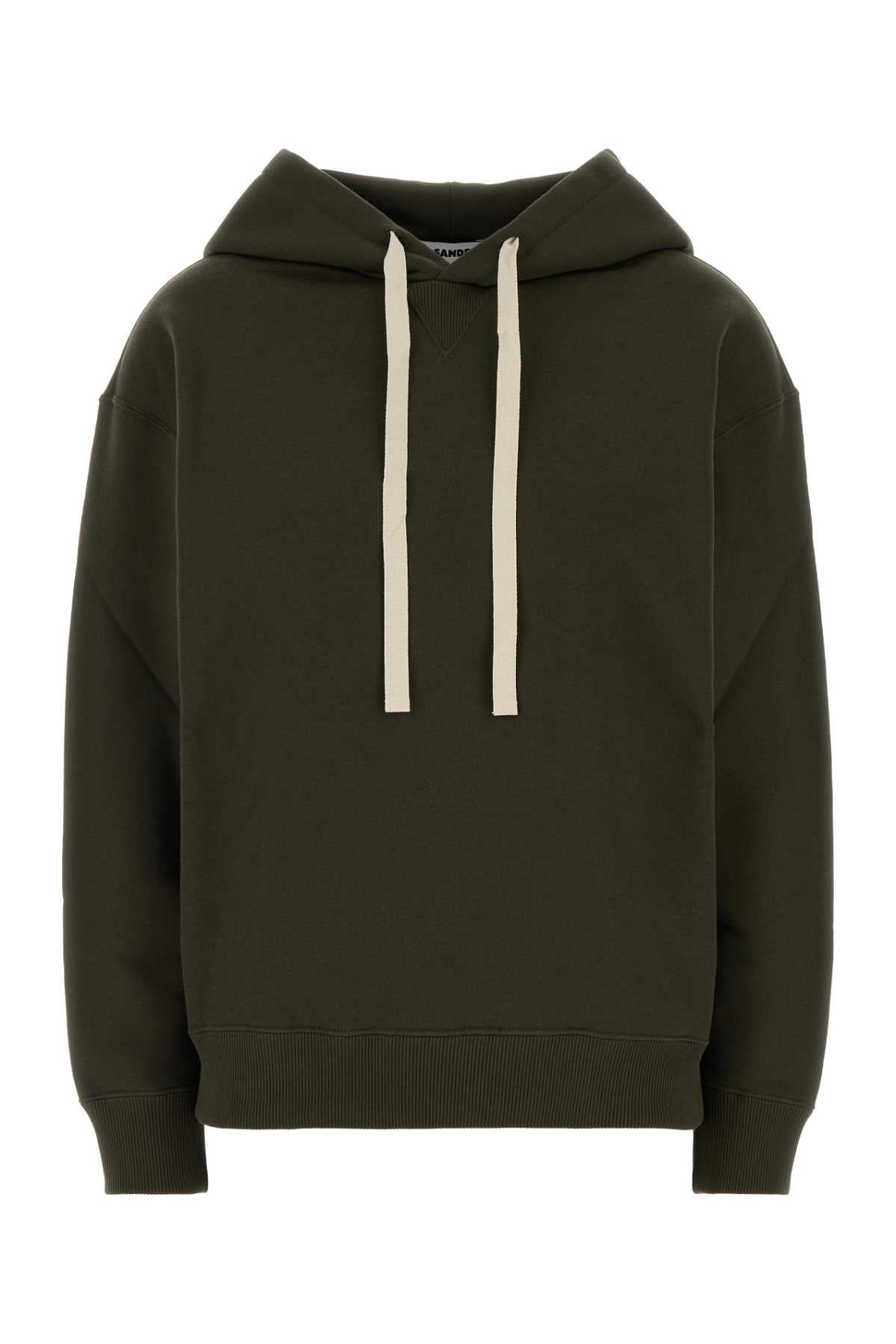 Jil Sander 100% Cotton Hoodie — Green