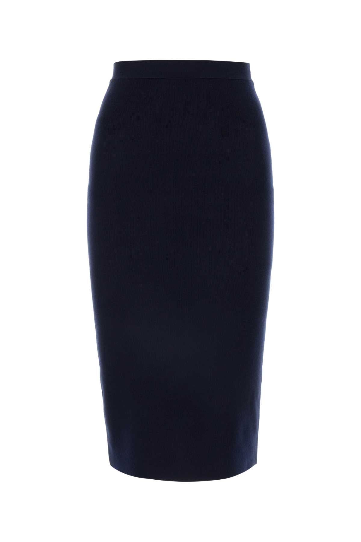 Bottega Veneta Midi Skirt — Navy