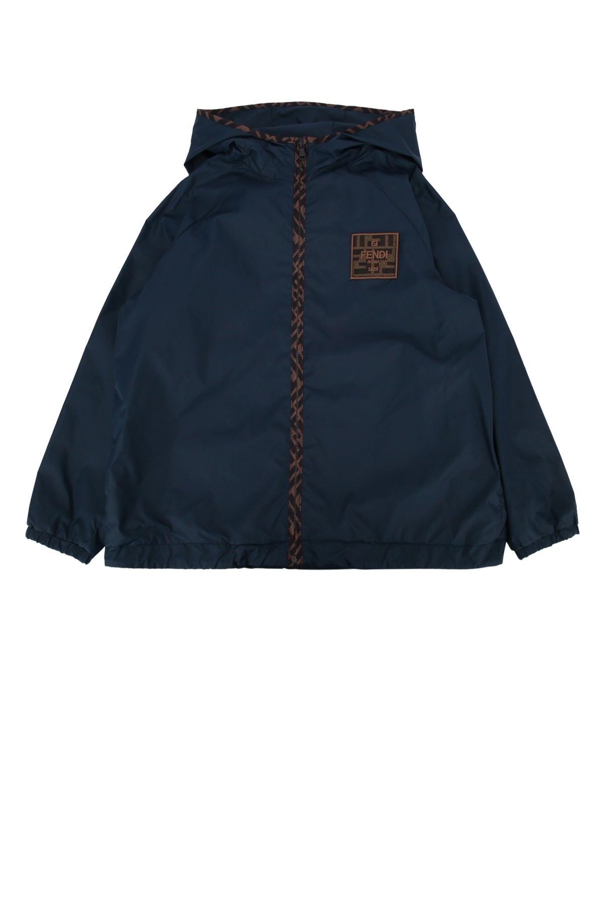 Fendi Kids Nylon Raincoat — Navy