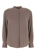 Calvin Klein Satin Shirt — Brown