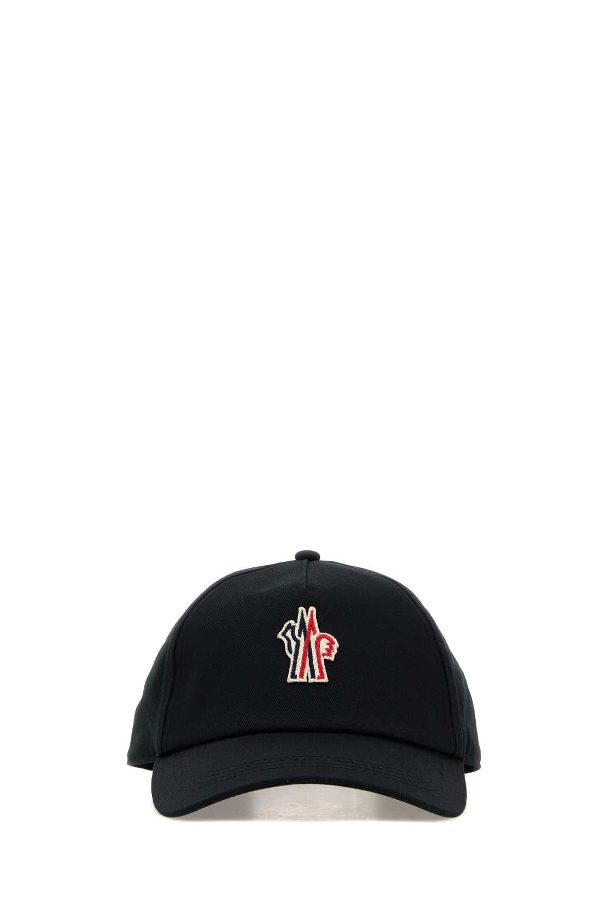 Moncler Grenoble BASEBALL Logo-Embroidered Cotton Baseball Cap — Black