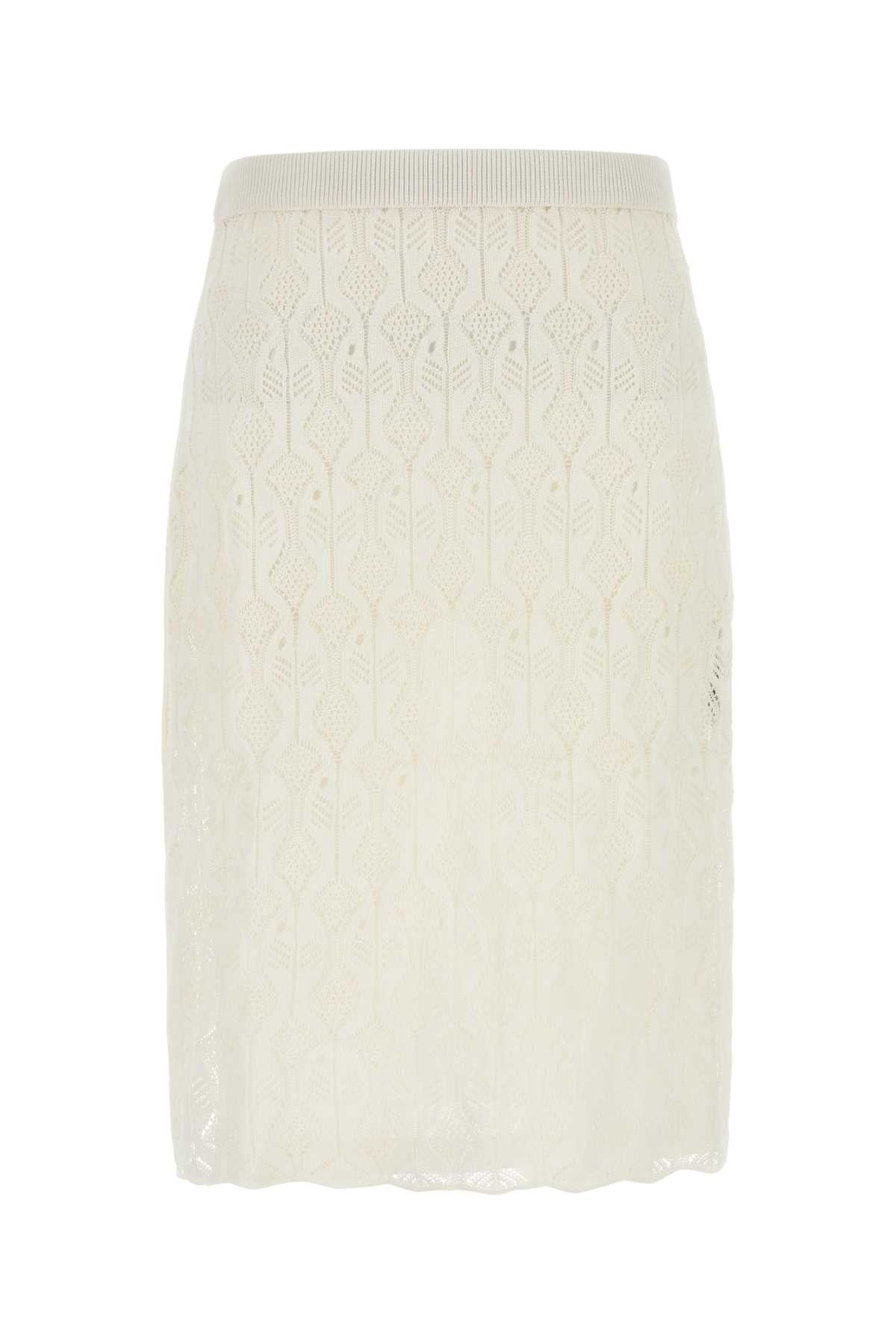 Bottega Veneta Gonna Pesci Skirt — White