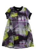 Dkny Junior Multicolor Abstract-Print Mesh Dress — Multicolor