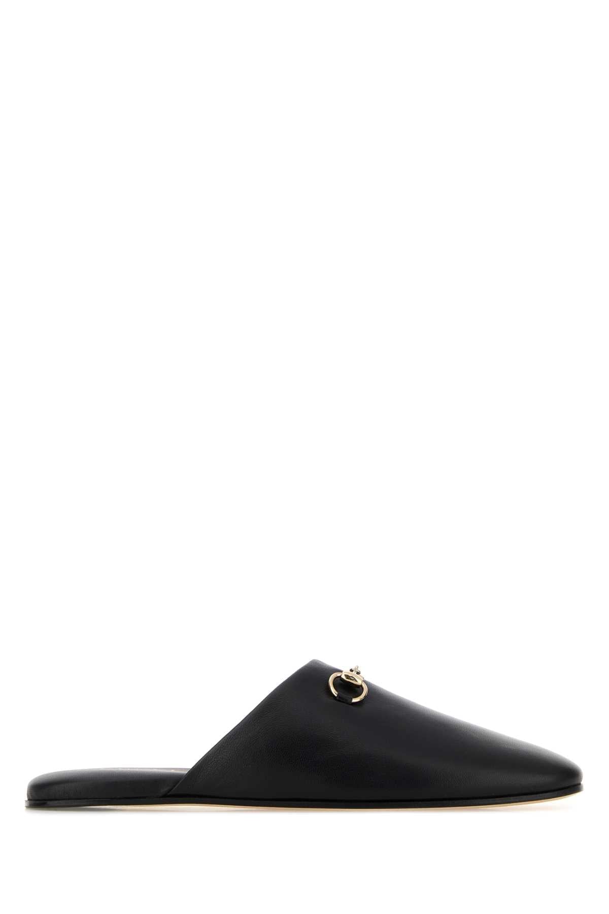 Gucci Nappa Leather Mule — Black