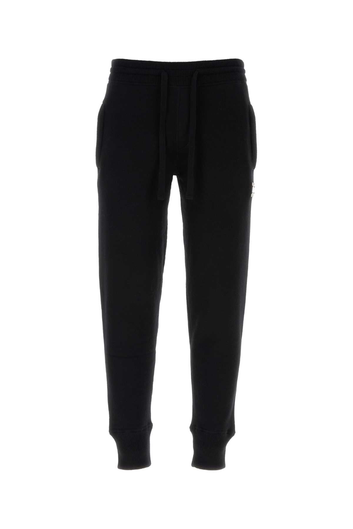Dolce & Gabbana Virgin Wool Blend Joggers — Black