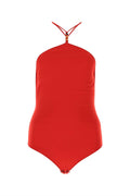 Bottega Veneta Stretch Cashmere Blend Bodysuit — Red