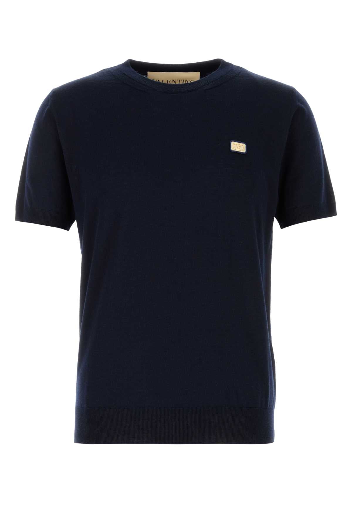 Valentino Garavani Virgin Wool Sweater — Navy