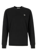 Stone Island Cotton Logo-Embroidered Sweatshirt — Black