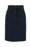 Falda de mezclilla acolchada Fendi — Azul marino