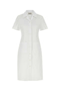Miu Miu Poplin Shirt Dress — White
