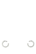 Amina Muaddi Big Karma Earrings — Silver