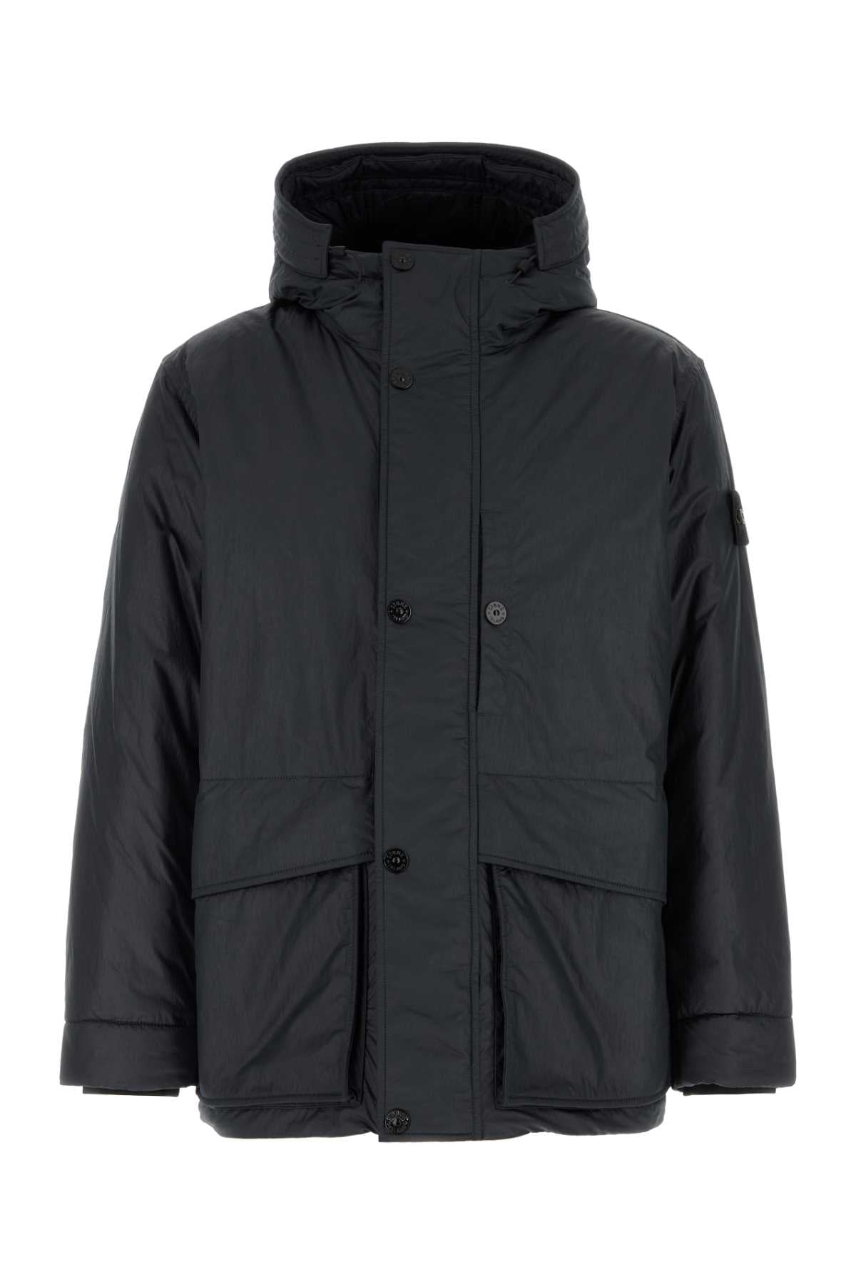 Stone Island Short Parka — Navy