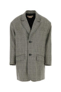 Marni Plaid Wool Oversize Blazer — Gray