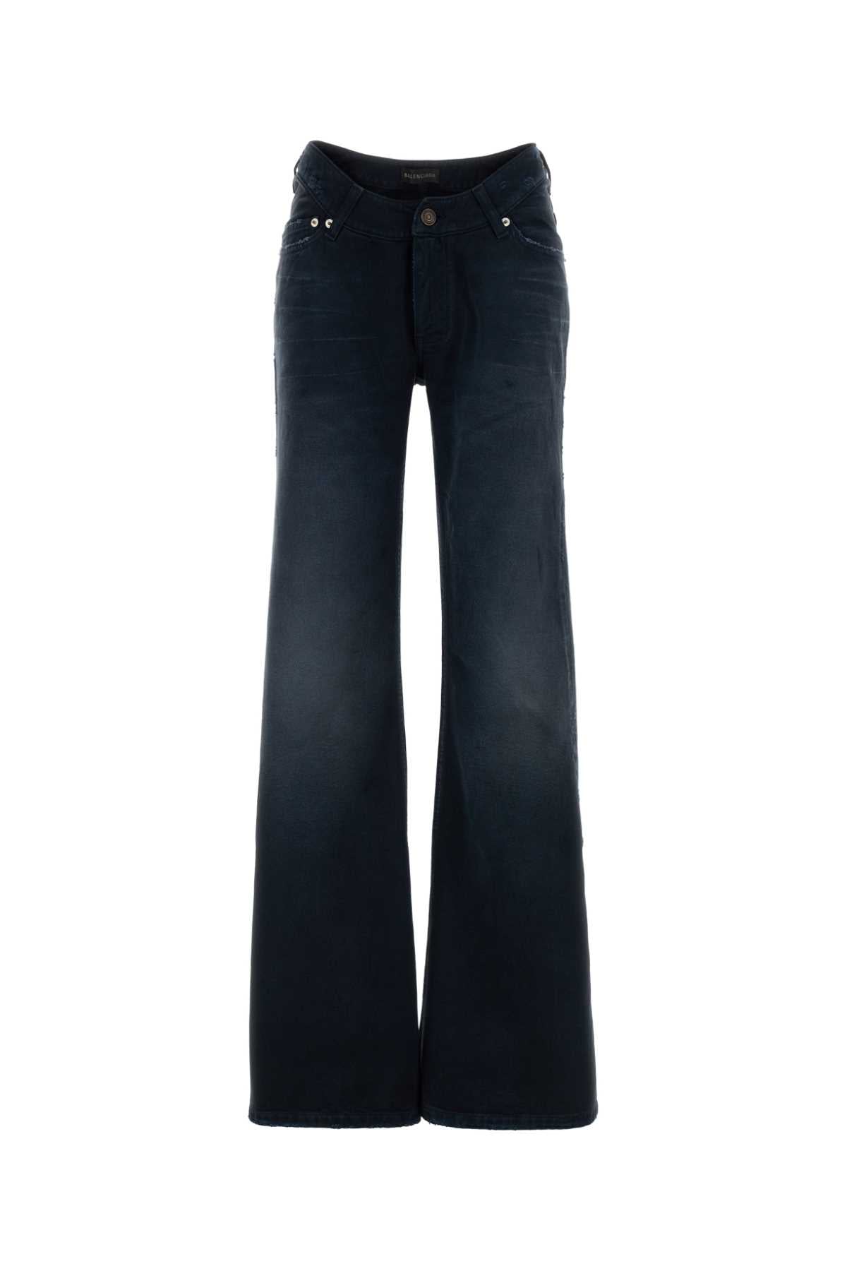 Balenciaga Curved Waist Jeans — Navy