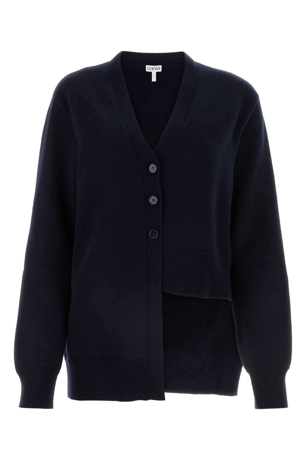 Loewe 100% Cashmere Cardigan — Navy