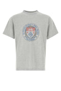 Balenciaga Logo-Embroidered T-Shirt — Gray