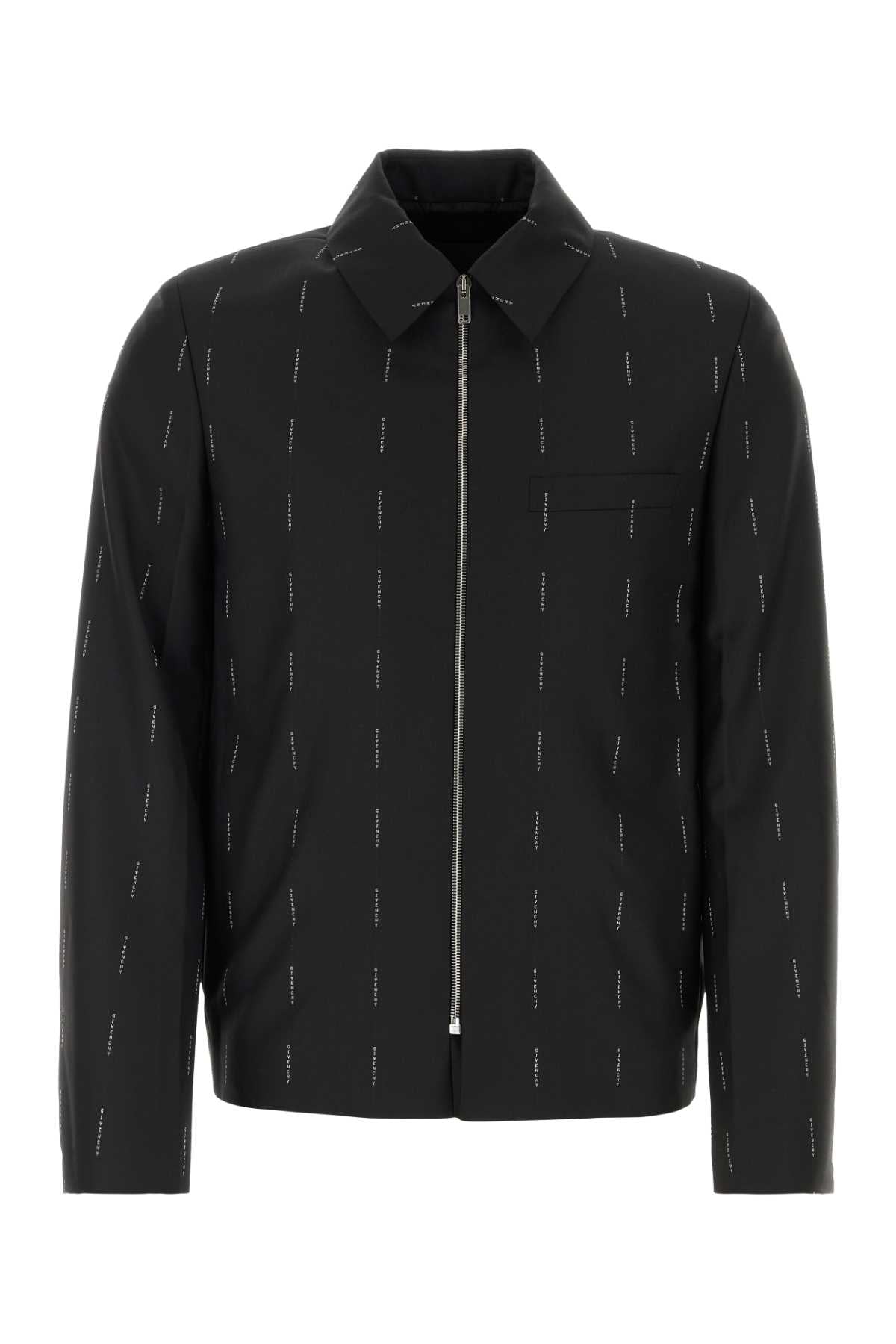 Givenchy Monogram-Embroidered Jacket — Black