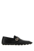 Gucci Leather Moccasin with GG Hardware Loafer — Black