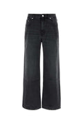 Sefr Black Denim Wide-Leg Jeans — Black