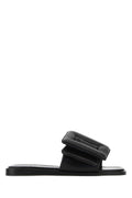 Boyy Puffy Leather Slipper — Black