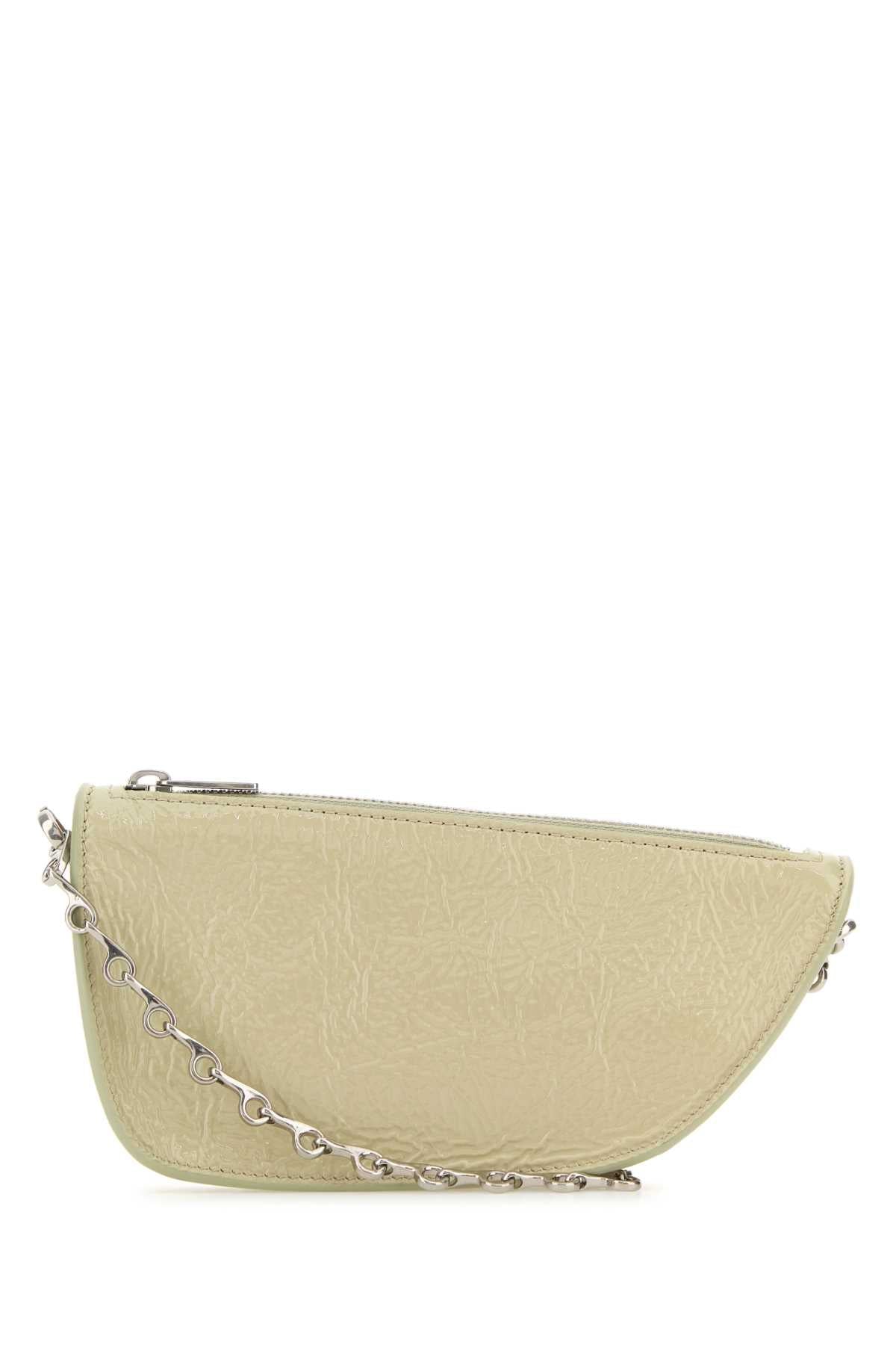 Burberry Leather Shield Crossbody Bag — Green