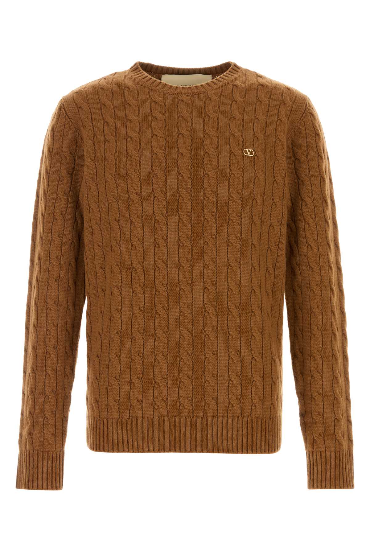 Valentino Garavani VLOGO Signa Sweater — Camel