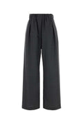 Jil Sander Wool Wide-Leg Trousers — Gray