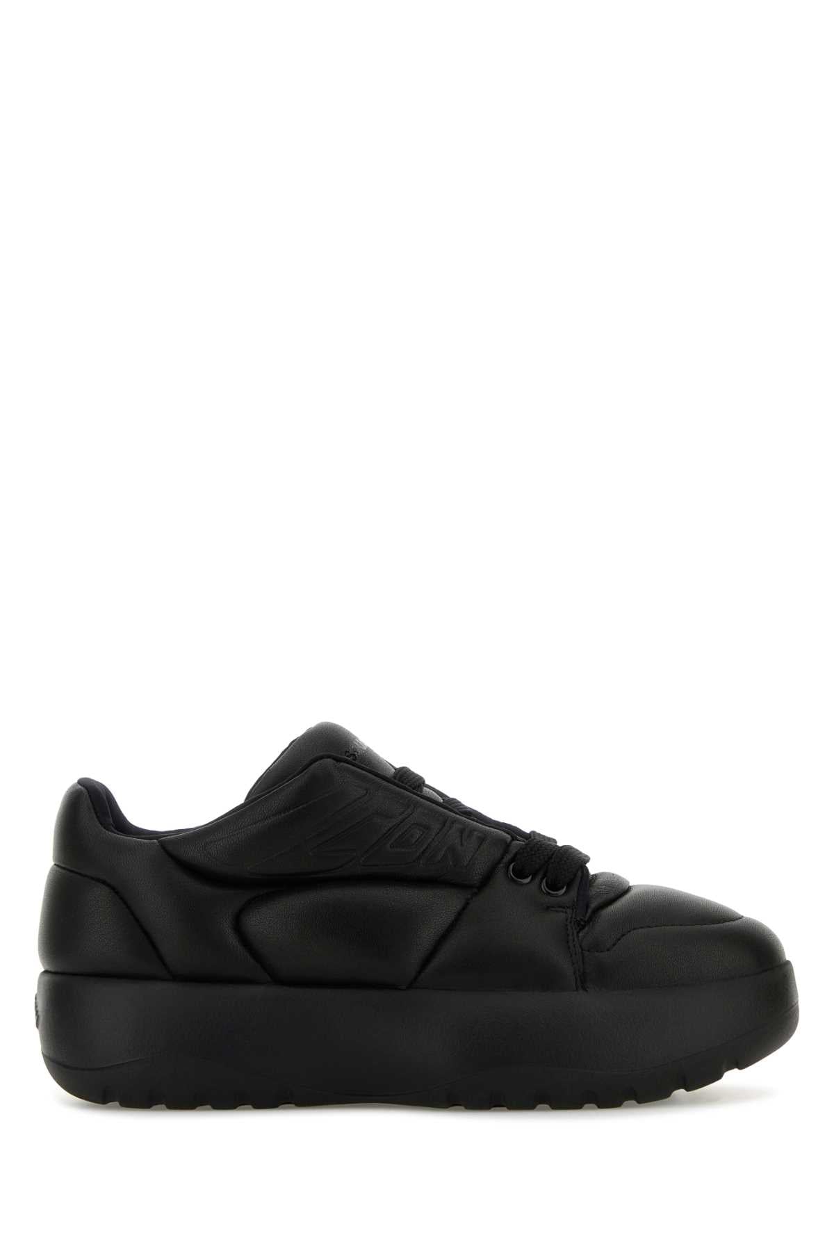 Dsquared2 Padded Leather Sneaker — Black