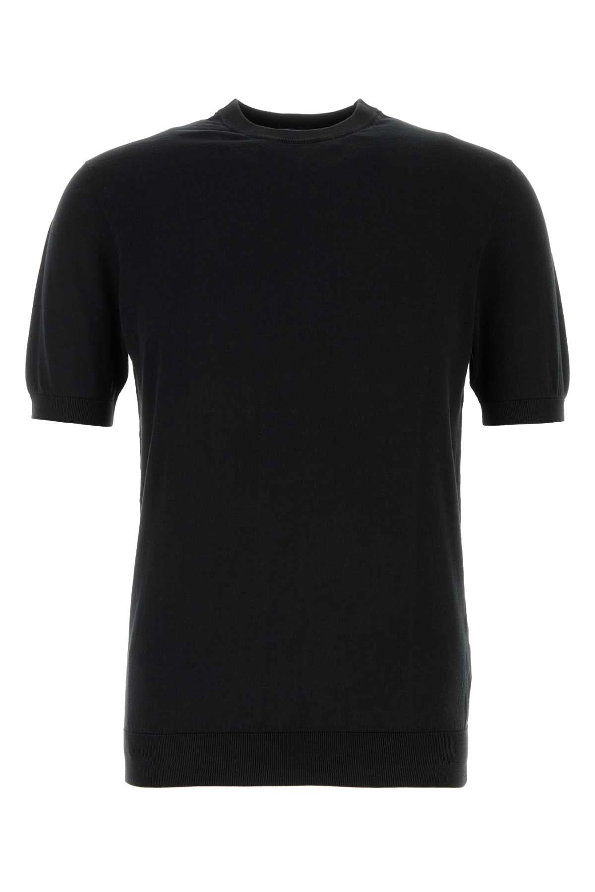 Fedeli 100% Cotton Sweater — Black