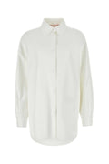 Valentino Garavani Cotton Blend Oversize Shirt — White