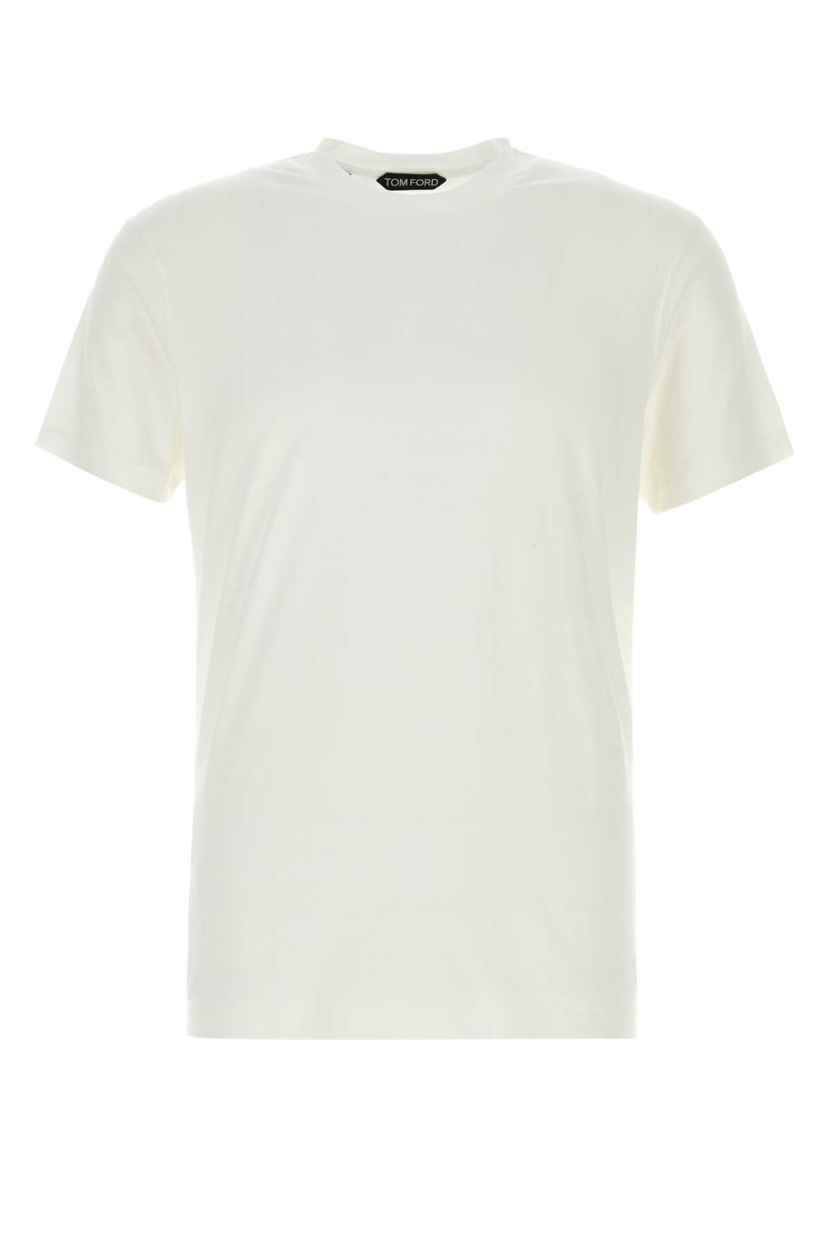 Tom Ford Lyocell Cotton Blend T-Shirt — White