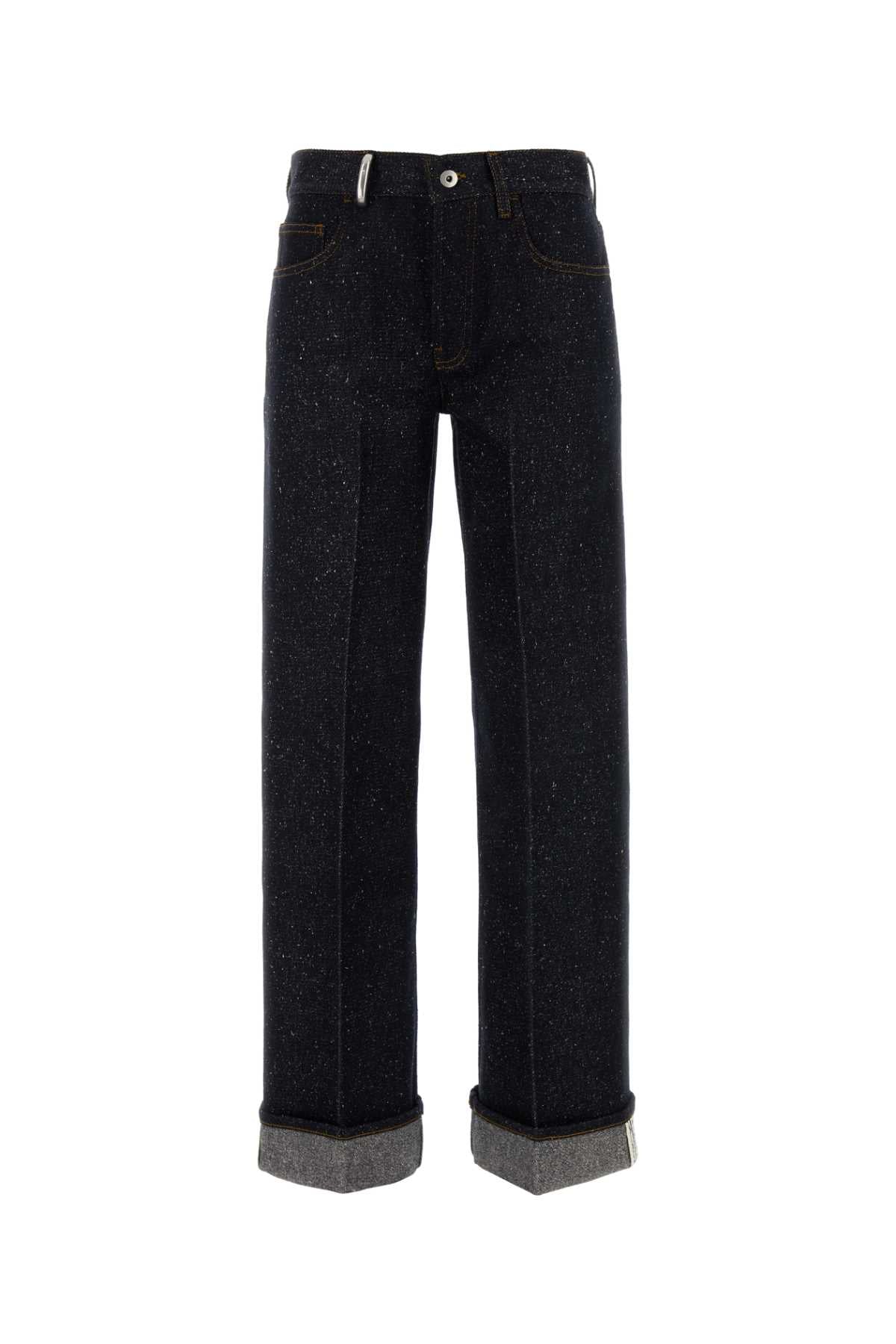 Burberry Rolled Dark Indigo Denim Jeans — Navy