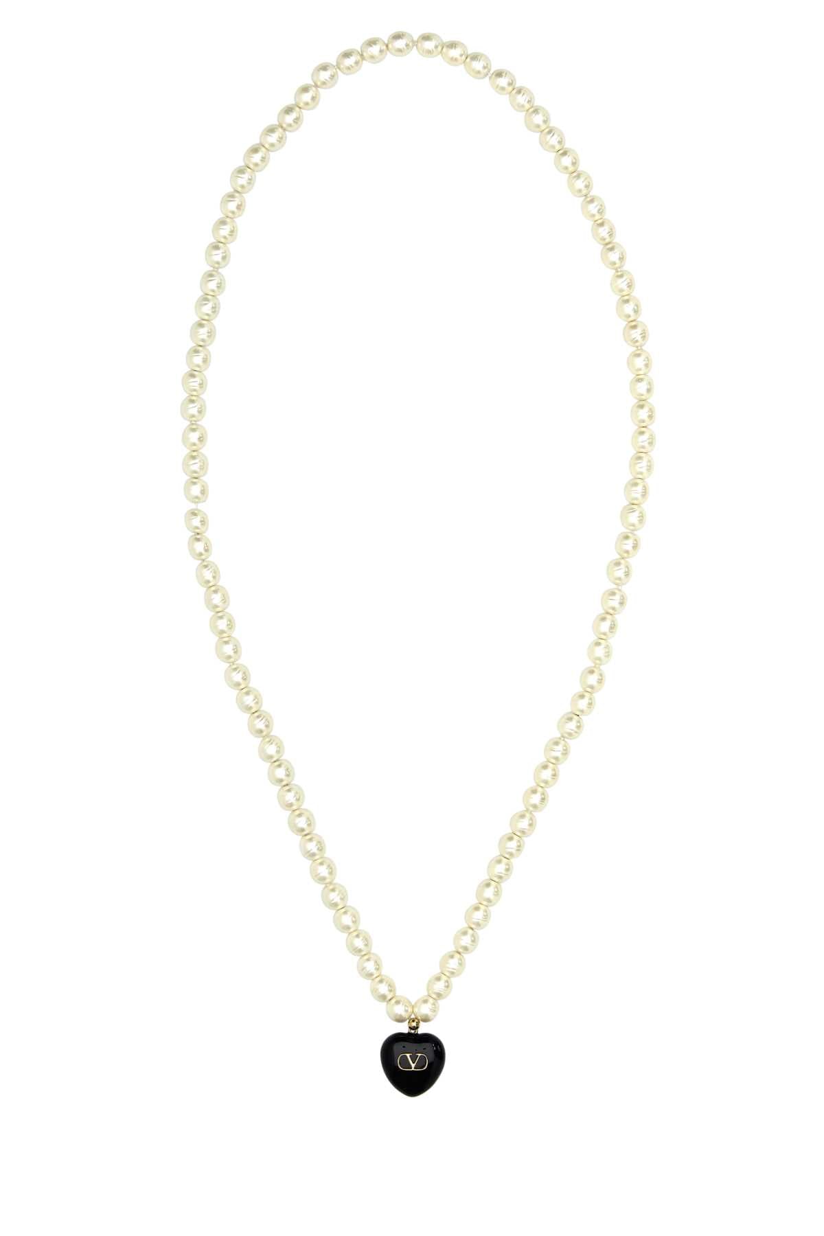 Valentino Garavani Cuore Necklace — White