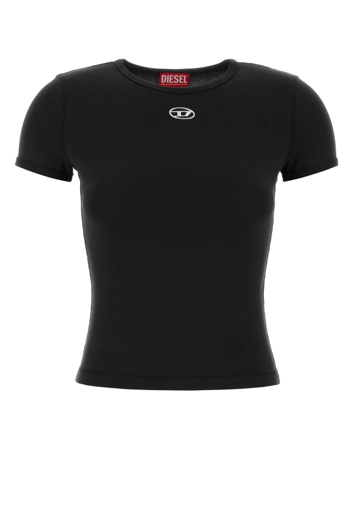 Diesel Stretch Cotton T-Shirt — Black