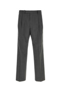 Prada Virgin Wool Blend Trousers — Gray