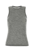 Saint Laurent Cashmere Tank Top — Gray