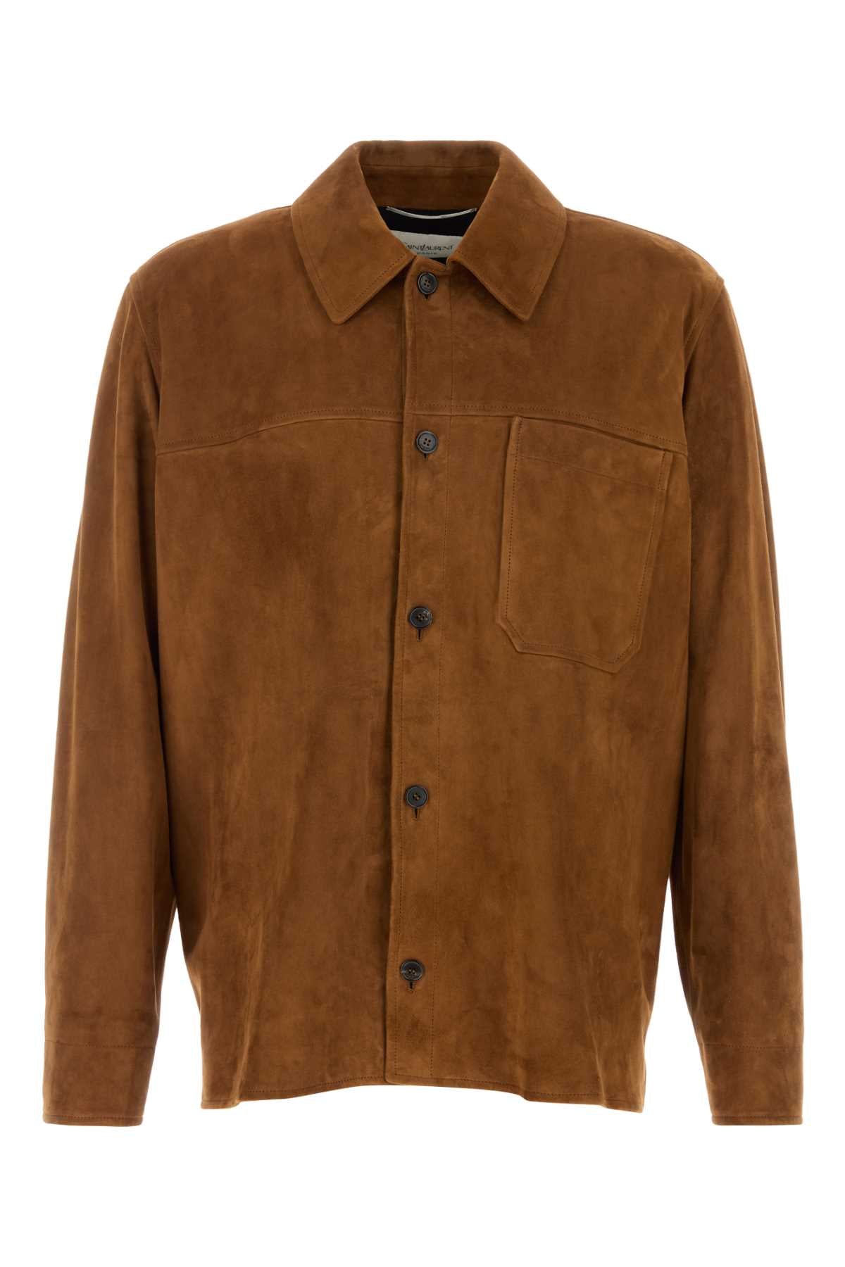Saint Laurent Poche Jacket — Brown