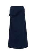 Magda Butrym Cotton Wrap Skirt — Navy