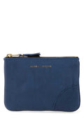 Comme des Garçons Leather Pouch Wallet — Navy