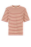 Jil Sander Striped Cotton T-Shirt — Red