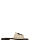 Pantufla bicolor de lona Dolce & Gabbana — Beige