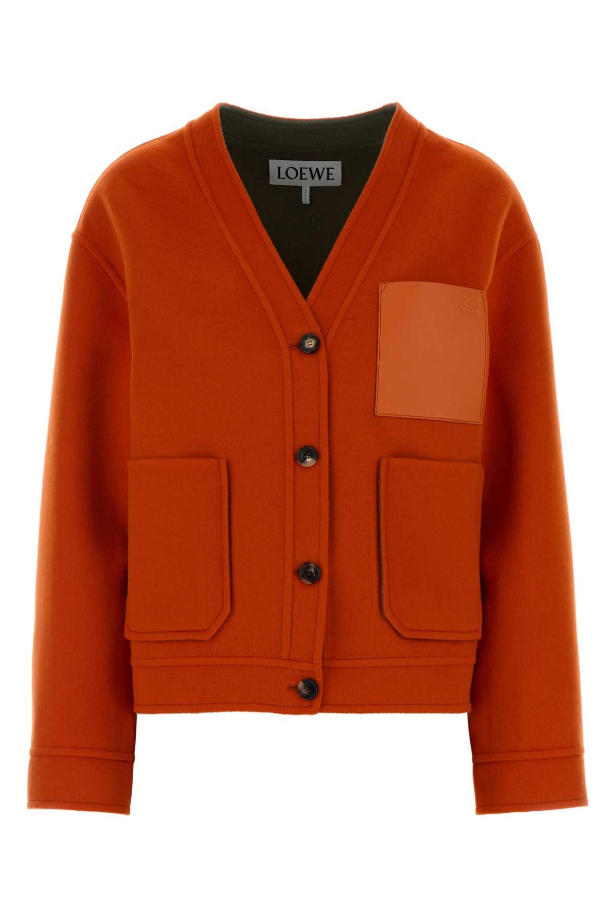 Cárdigan Loewe de mezcla de lana - Naranja