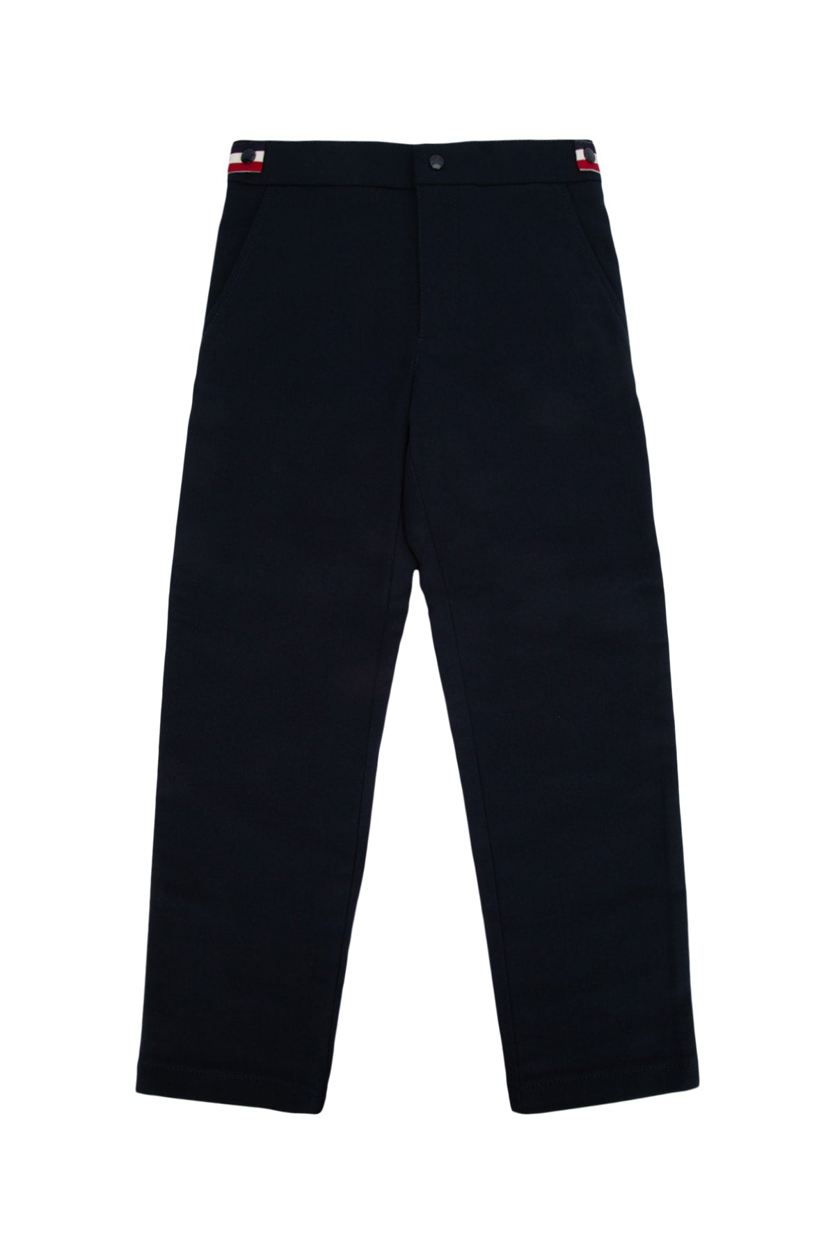 Moncler Jr Cotton Blend Trousers — Black