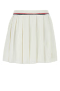 Miu Miu Pleated Terry Skirt — White