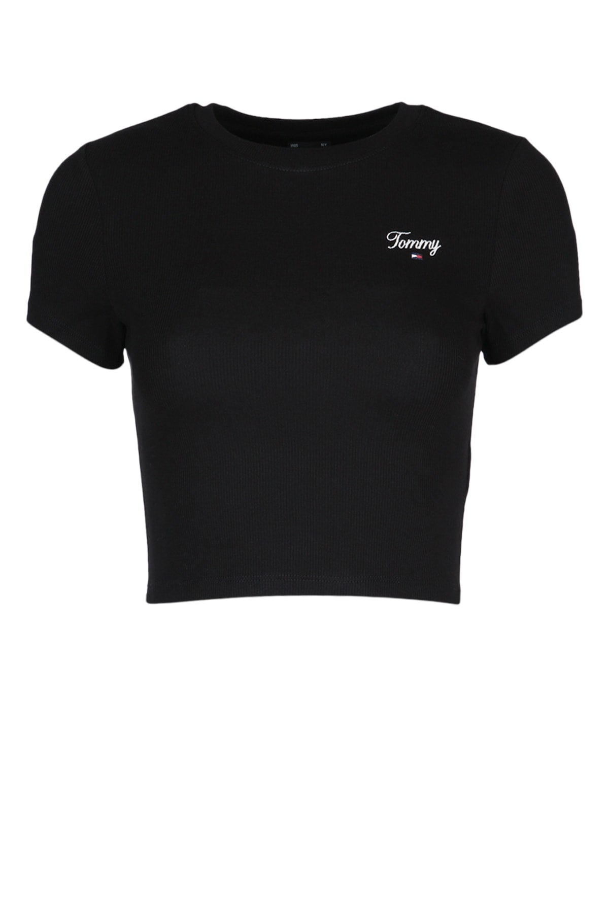 Tommy Hilfiger Jeans Logo-Embroidered T-Shirt — Black