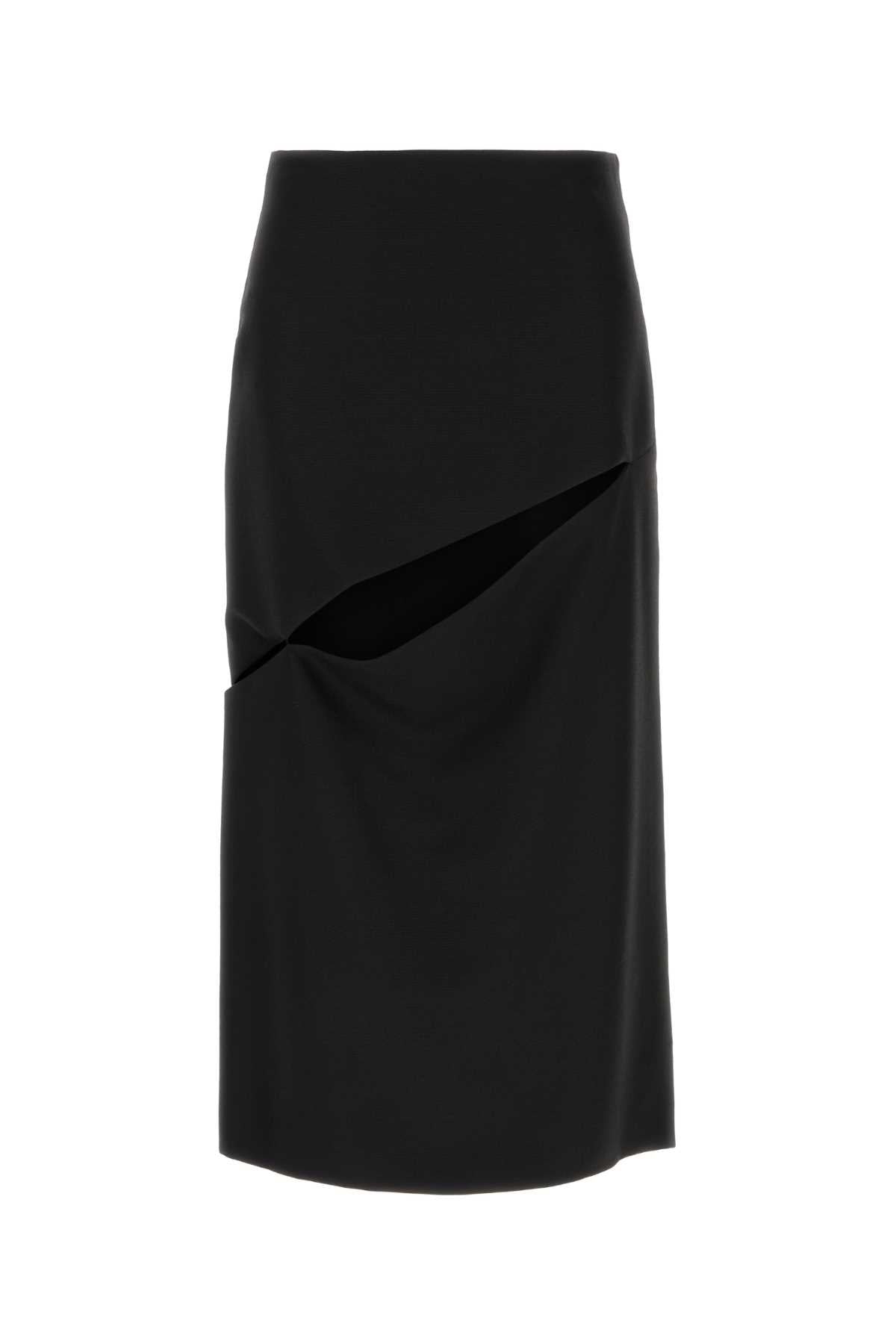 Jil Sander Wool Blend Skirt — Black