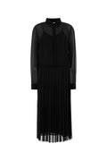 Vestido midi plisado AMI Paris — Negro