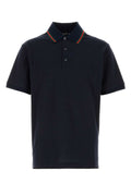 Gucci Striped-Collar Piquet Polo Shirt — Navy