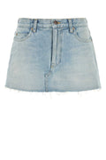 Balenciaga Skort Denim Shorts — Blue